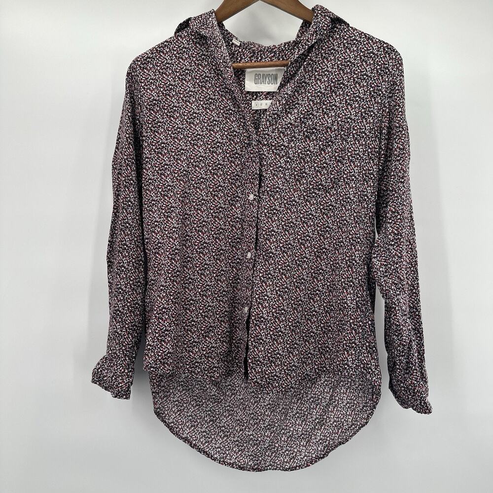 Grayson Shirt Womens‎ XS Multicolor Button Down Office Career Poplin